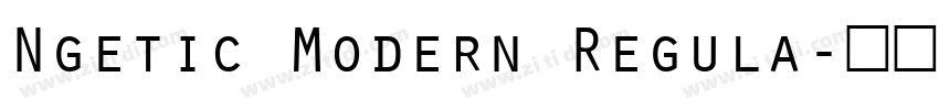 Ngetic Modern Regula字体转换